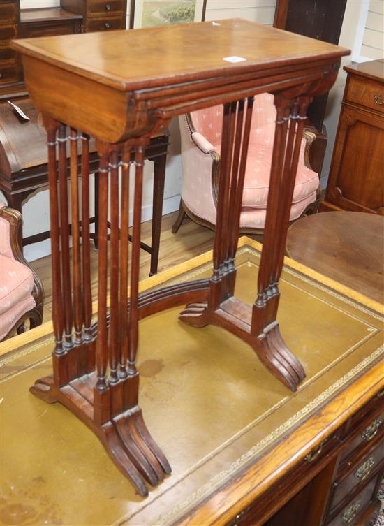 A mahogany nest of quartetto tables W.52cm